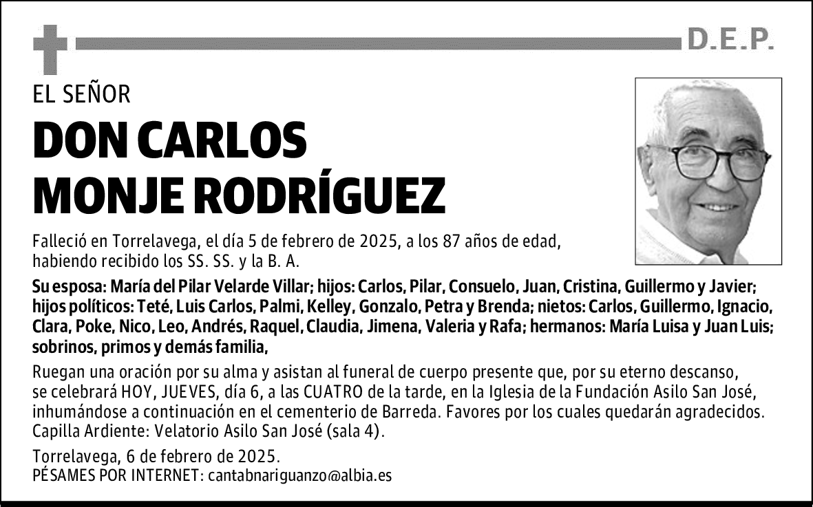DON CARLOS MONJE RODRÍGUEZ
