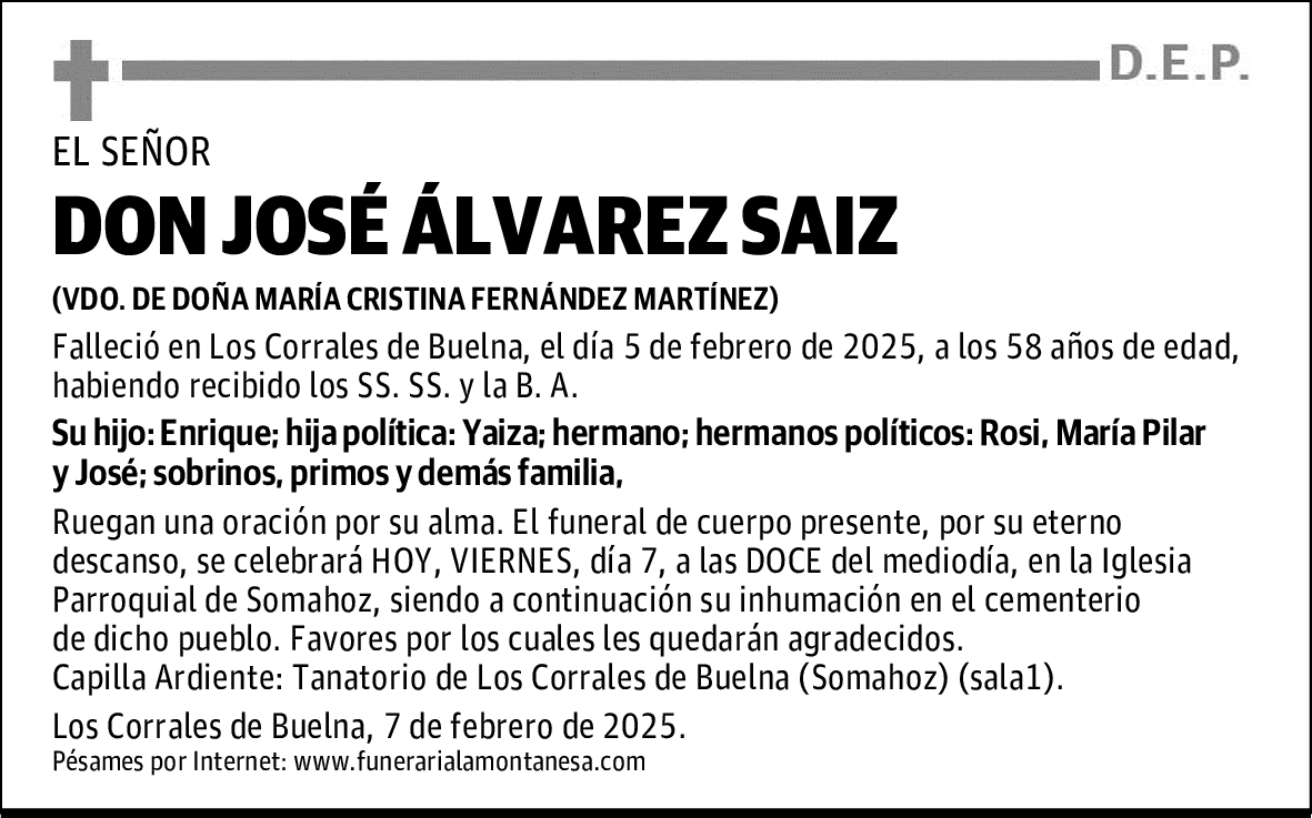 DON JOSÉ ÁLVAREZ SAIZ