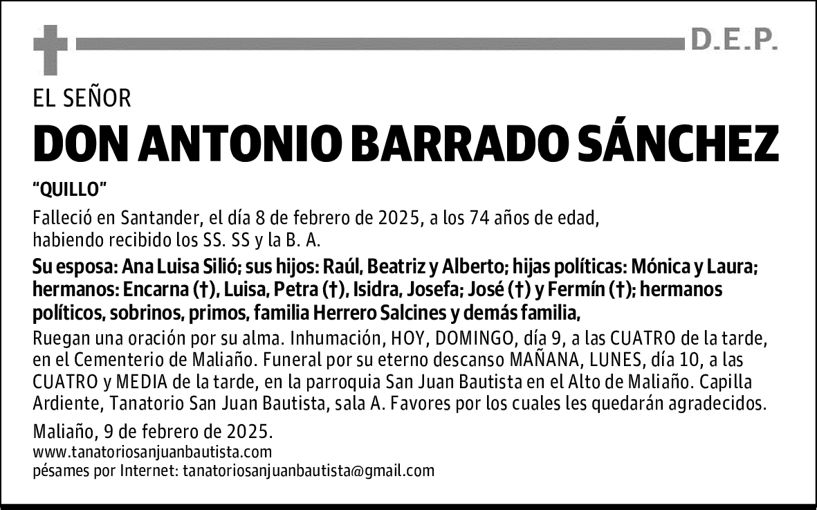 DON ANTONIO BARRADO SÁNCHEZ