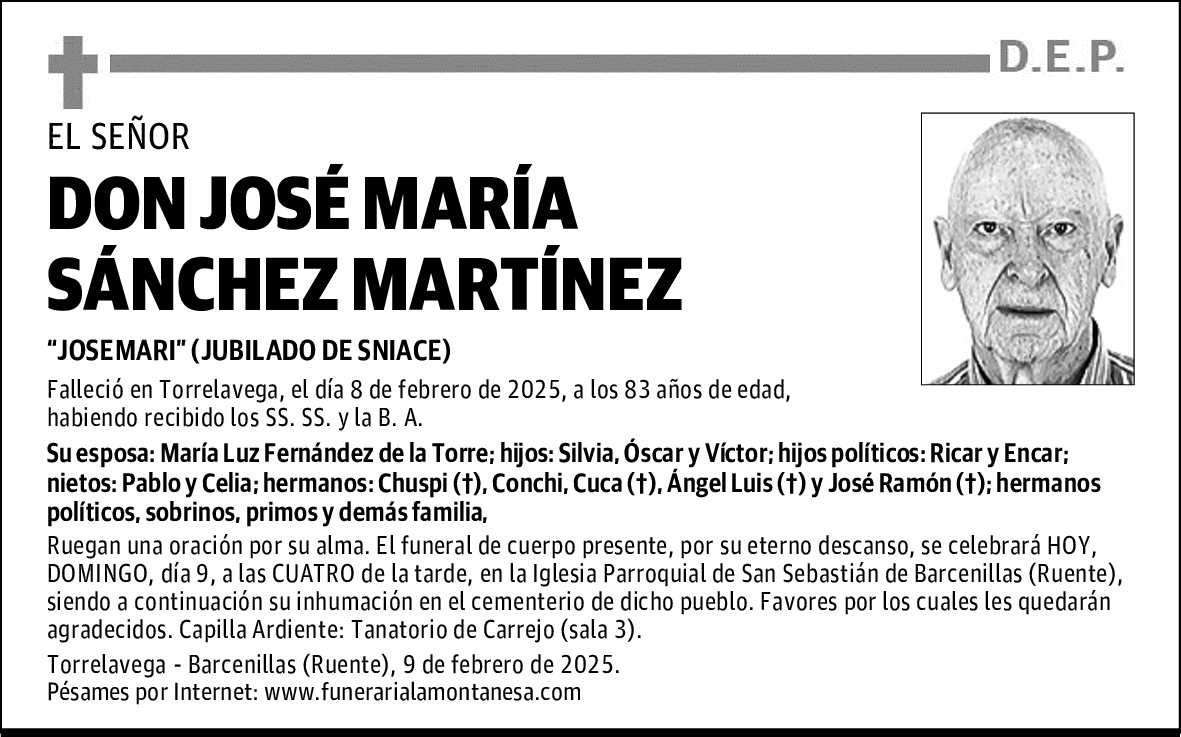 DON JOSÉ MARÍA SÁNCHEZ MARTÍNEZ