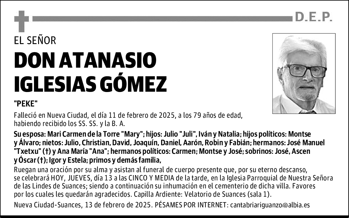 DON ATANASIO IGLESIAS GÓMEZ