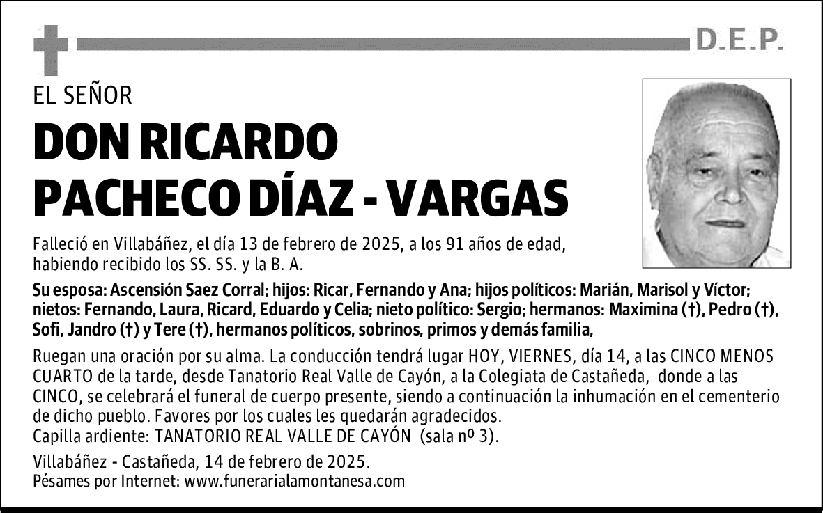 DON RICARDO PACHECO DÍAZ - VARGAS