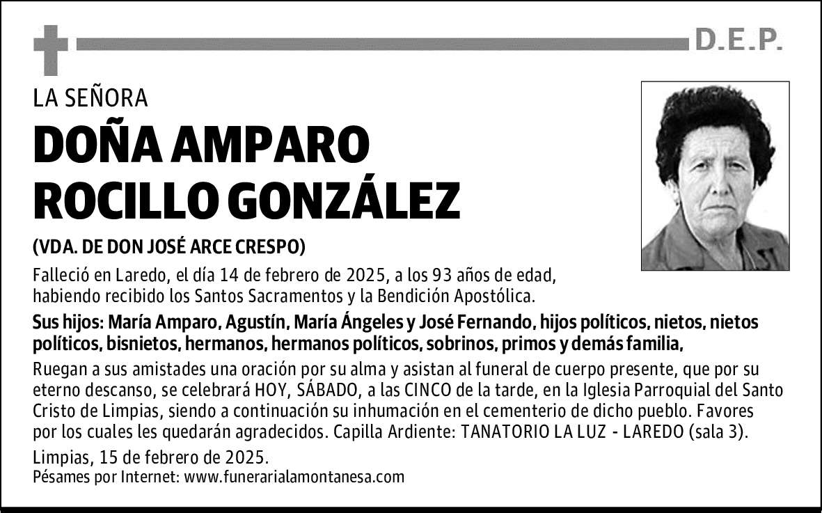 DOÑA AMPARO ROCILLO GONZÁLEZ