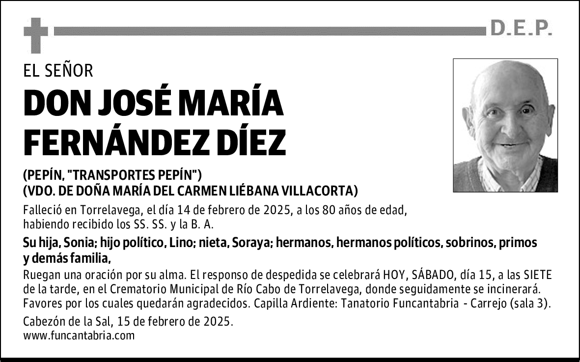 DON JOSÉ MARÍA FERNÁNDEZ DÍEZ