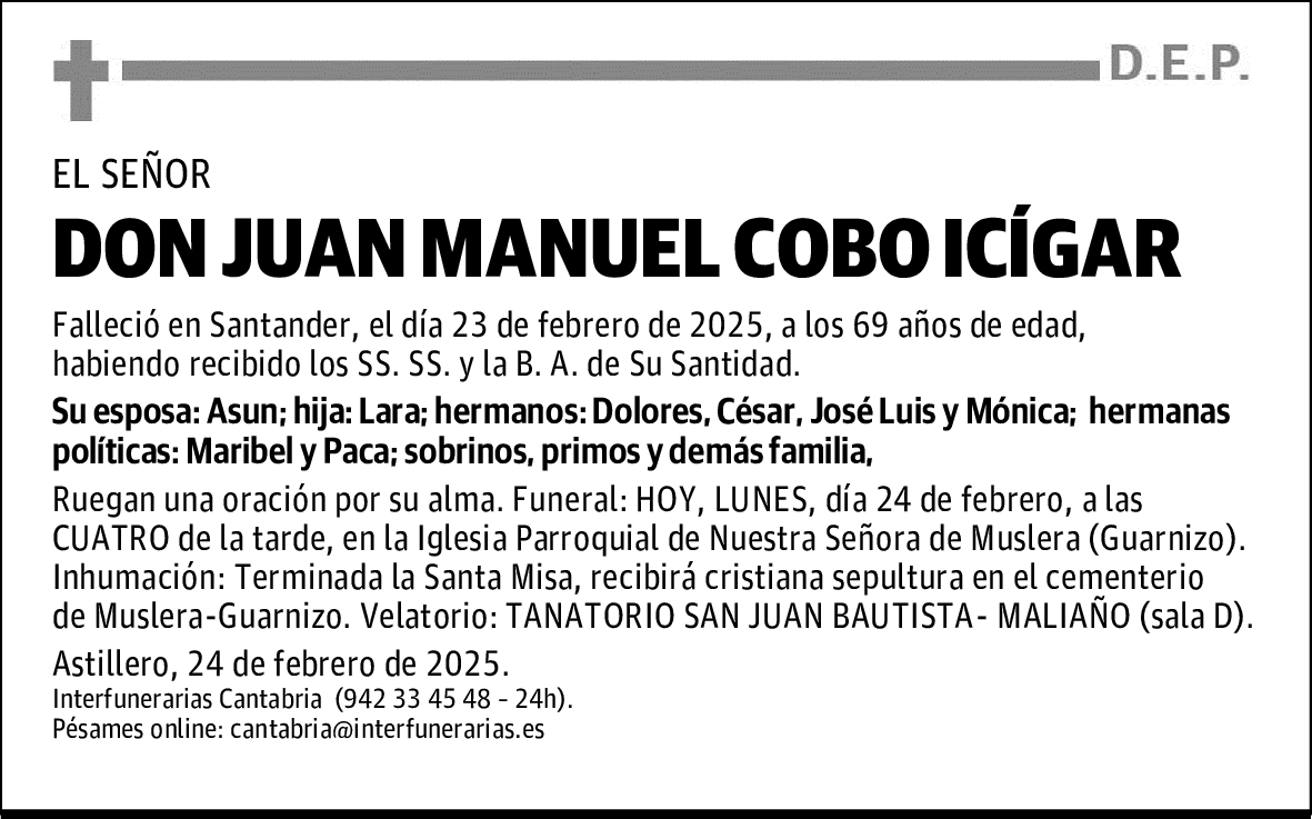 DON JUAN MANUEL COBO ICÍGAR