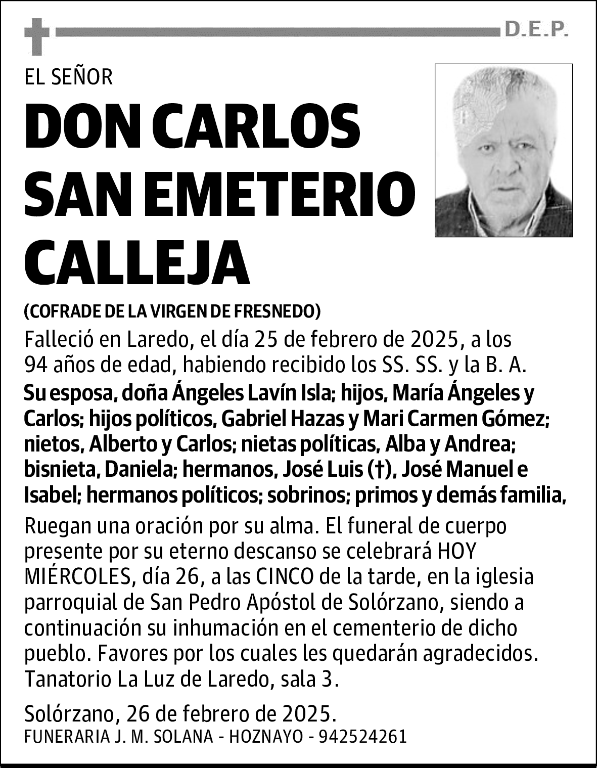 DON CARLOS SAN EMETERIO CALLEJA