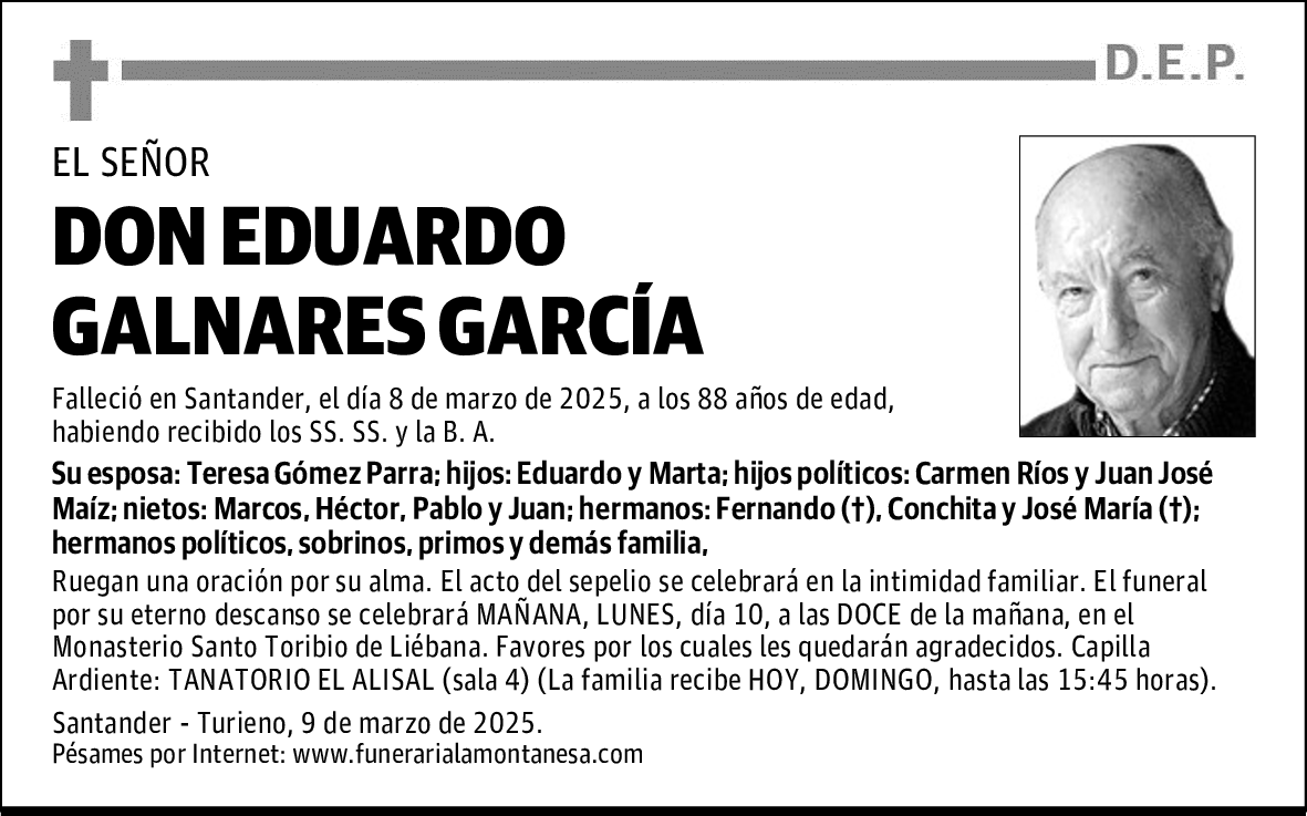 DON EDUARDO GALNARES GARCÍA