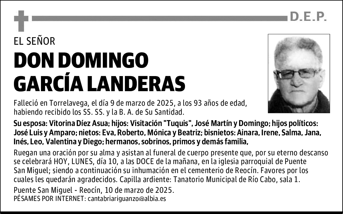 DON DOMINGO GARCÍA LANDERAS