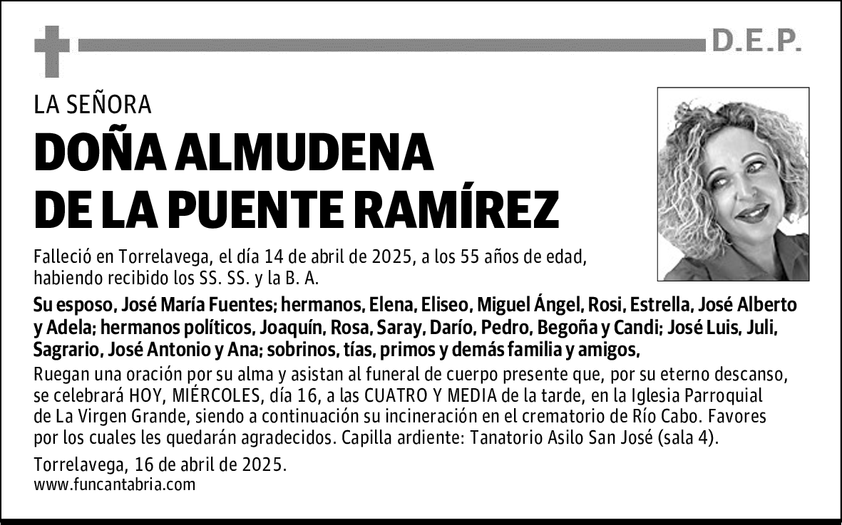 DOÑA ALMUDENA DE LA PUENTE RAMÍREZ