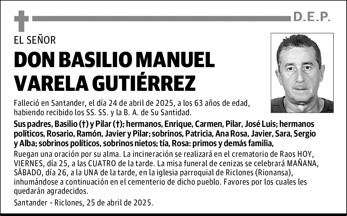 DON BASILIO MANUEL VARELA GUTIÉRREZ
