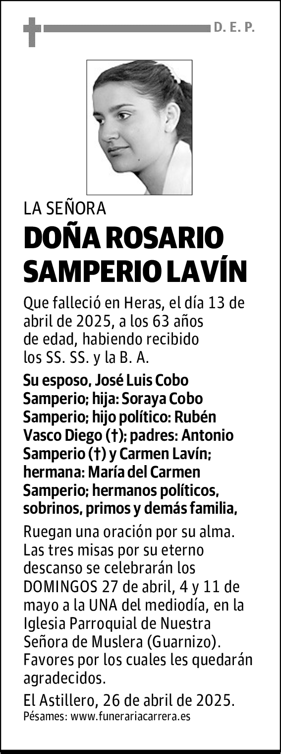 DOÑA ROSARIO SAMPERIO LAVÍN