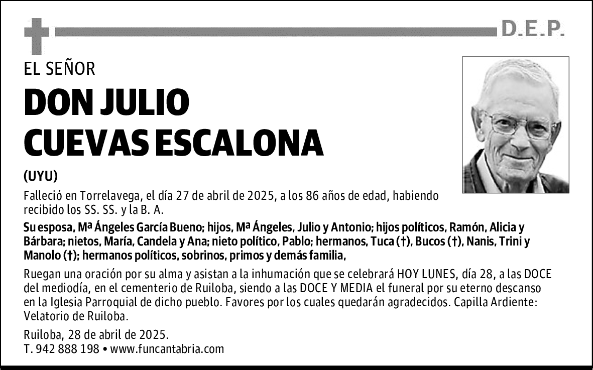 DON JULIO CUEVAS ESCALONA
