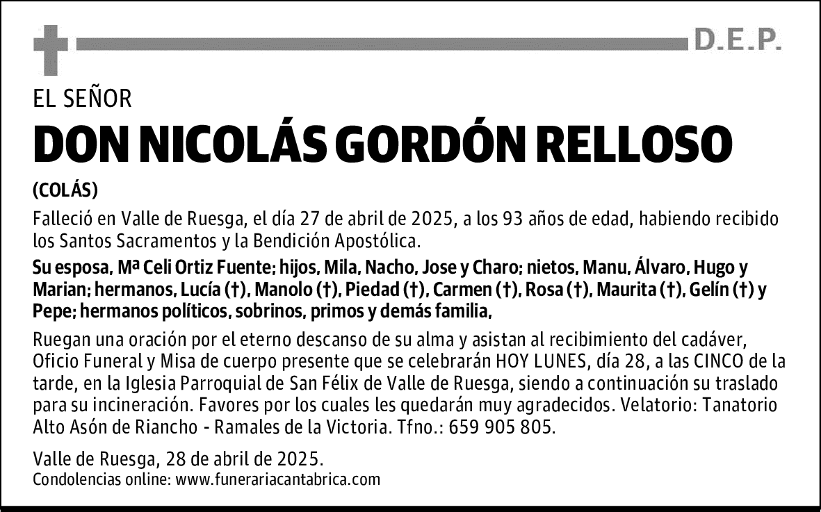 DON NICOLÁS GORDÓN RELLOSO
