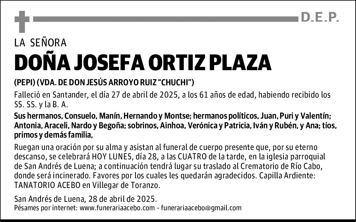 DOÑA JOSEFA ORTIZ PLAZA