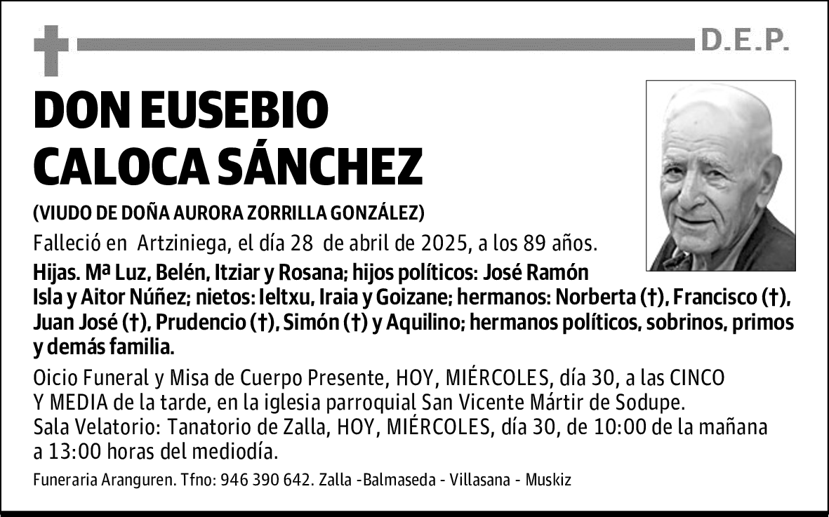 DON EUSEBIO CALOCA SÁNCHEZ