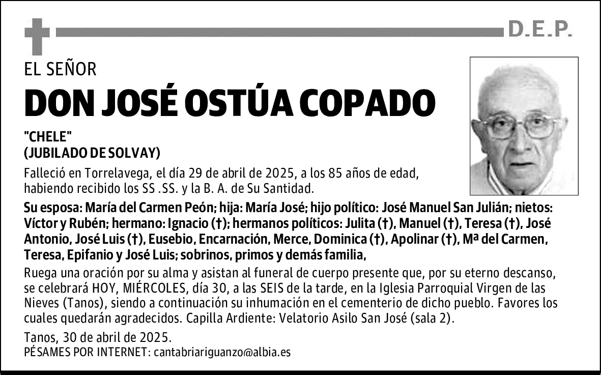 DON JOSÉ OSTÚA COPADO