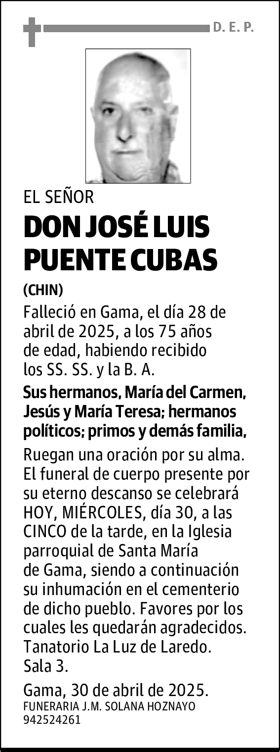 DON JOSÉ LUIS PUENTE CUBAS