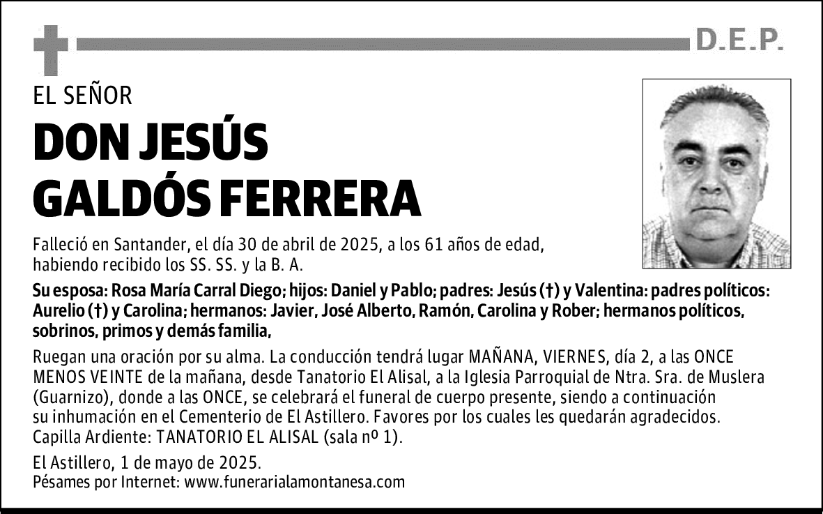 DON JESÚS GALDÓS FERRERA