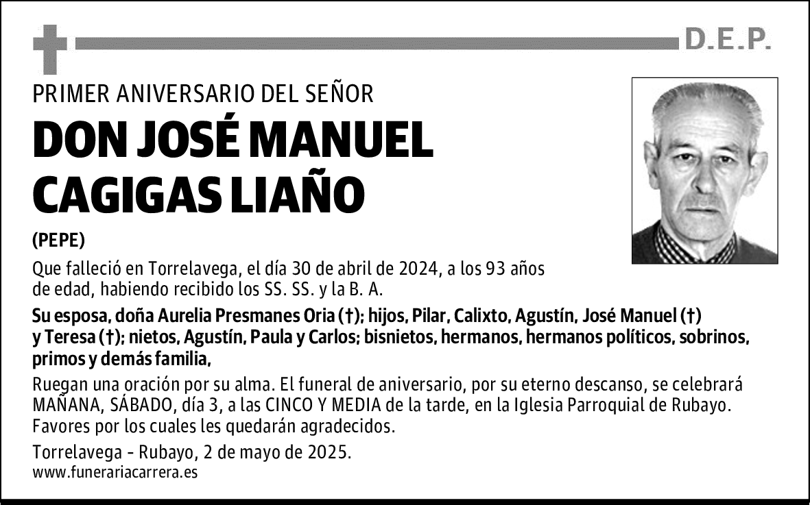DON JOSÉ MANUEL CAGIGAS LIAÑO