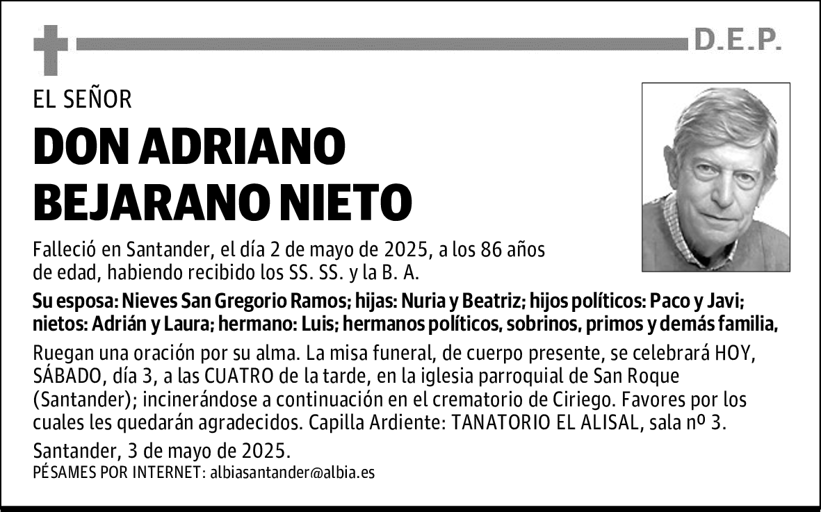 DON ADRIANO BEJARANO NIETO