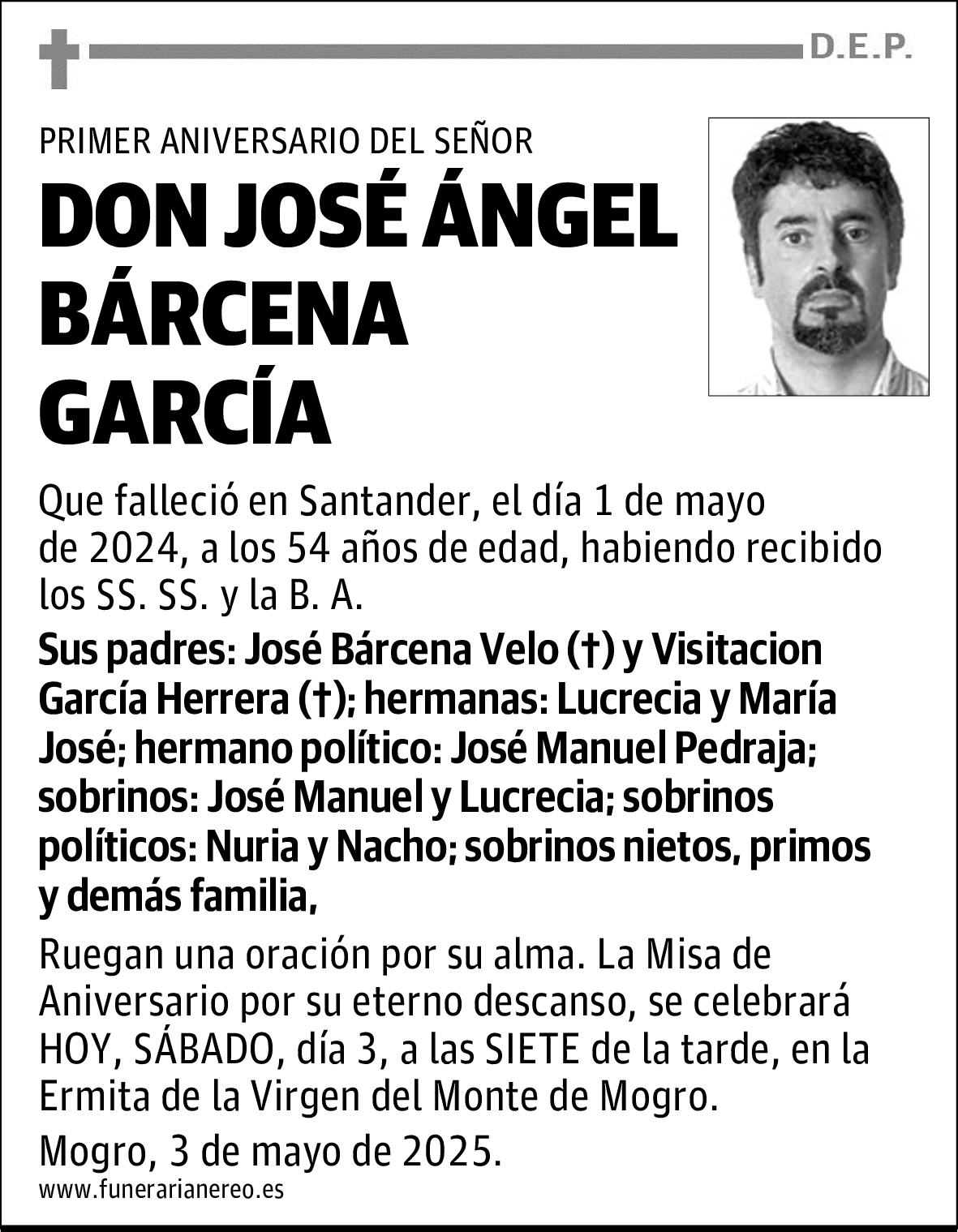 DON JOSÉ ÁNGEL BÁRCENA GARCÍA