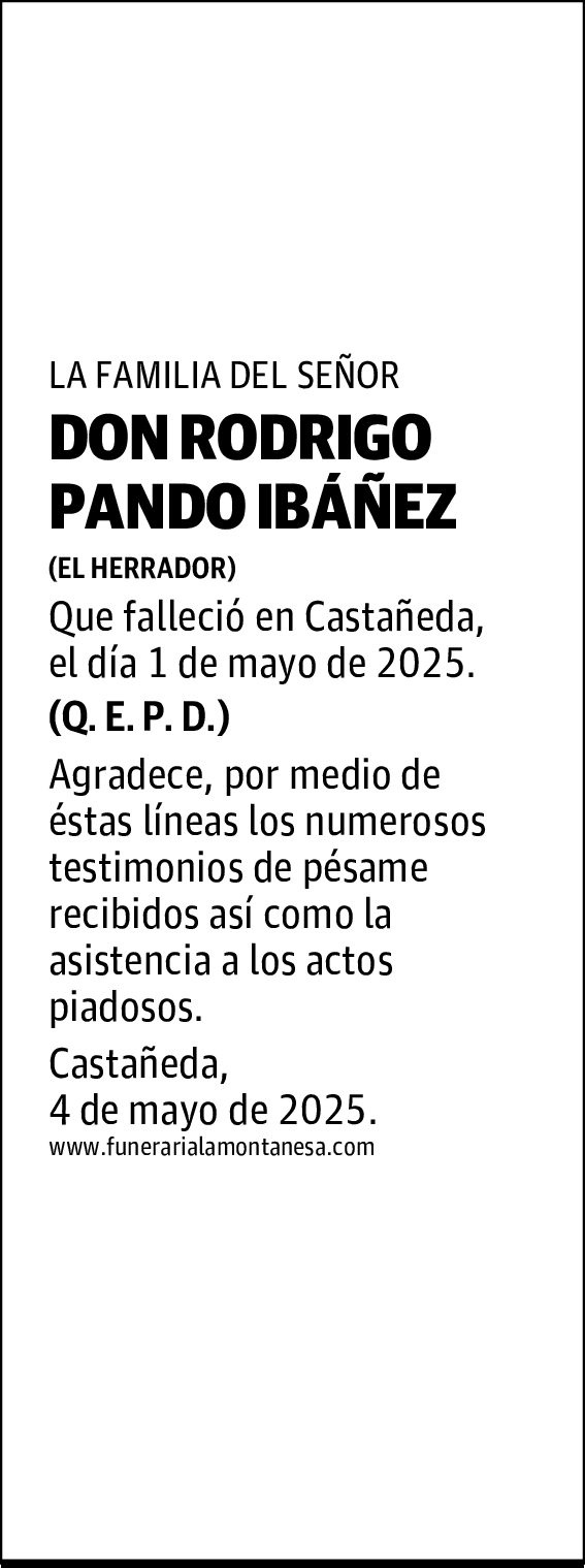 DON RODRIGO PANDO IBÁÑEZ