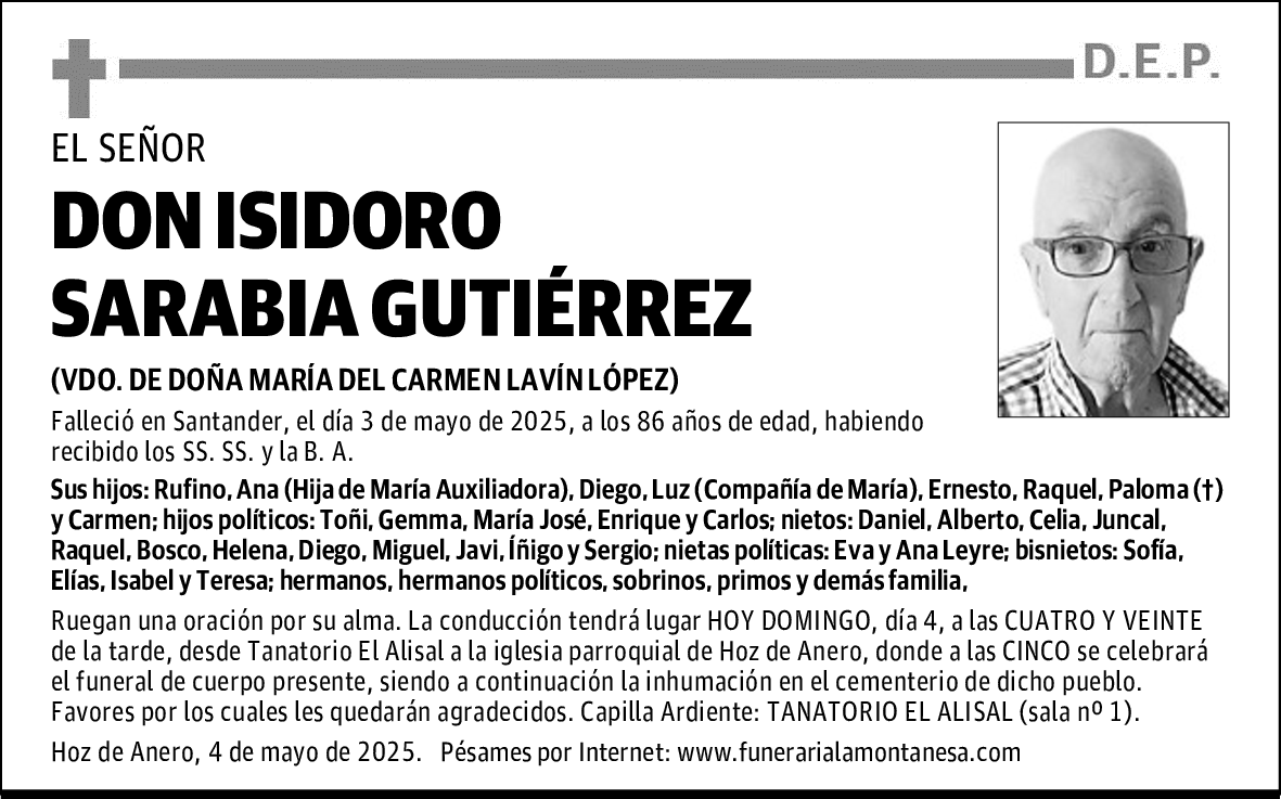 DON ISIDORO SARABIA GUTIÉRREZ