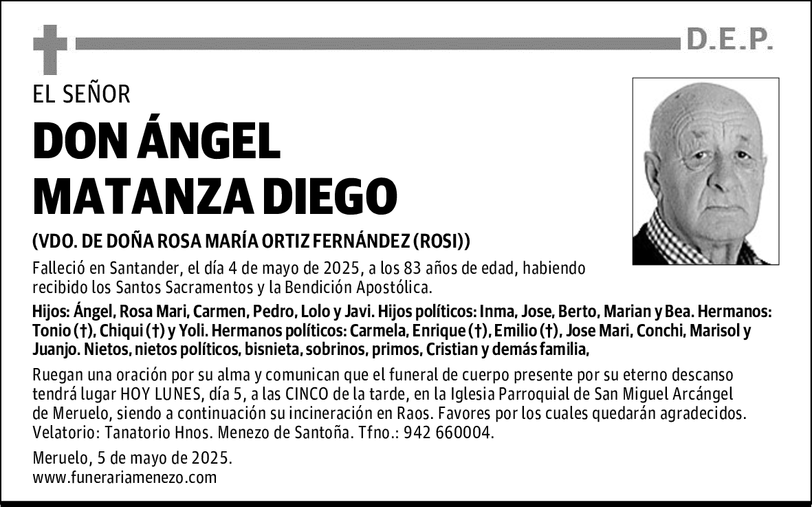 DON ÁNGEL MATANZA DIEGO