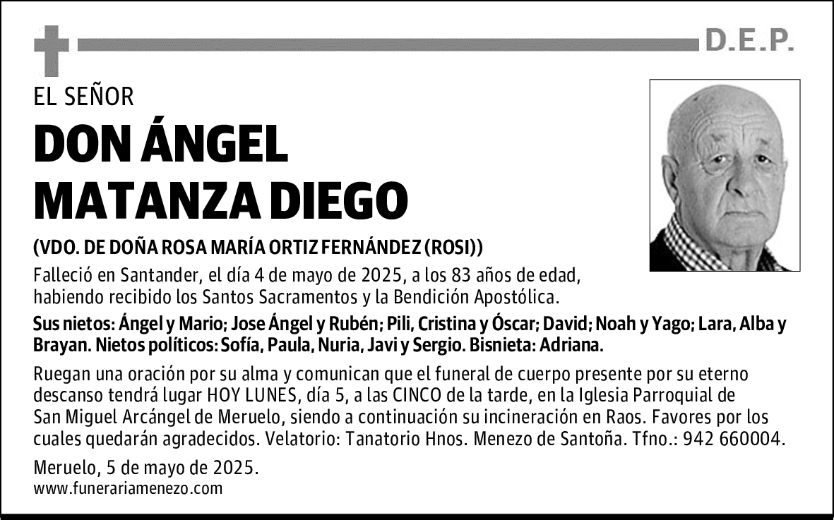 DON ÁNGEL MATANZA DIEGO