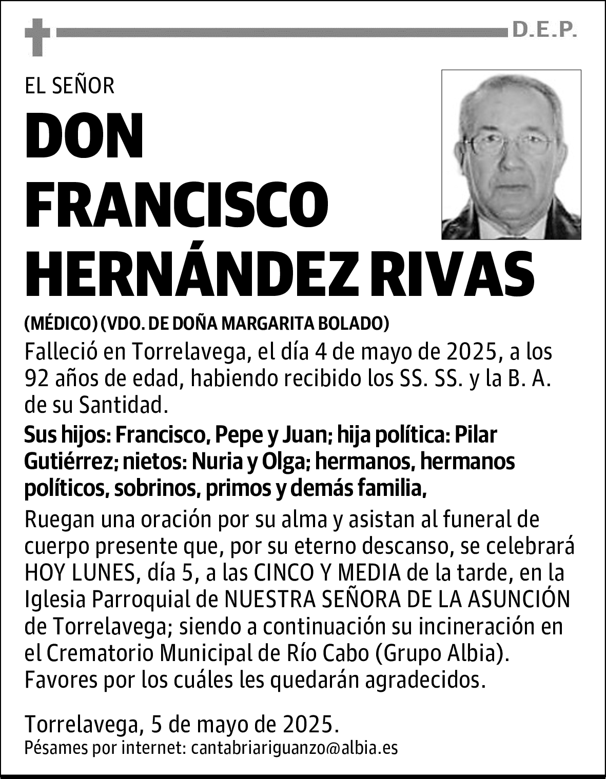 DON FRANCISCO HERNÁNDEZ RIVAS