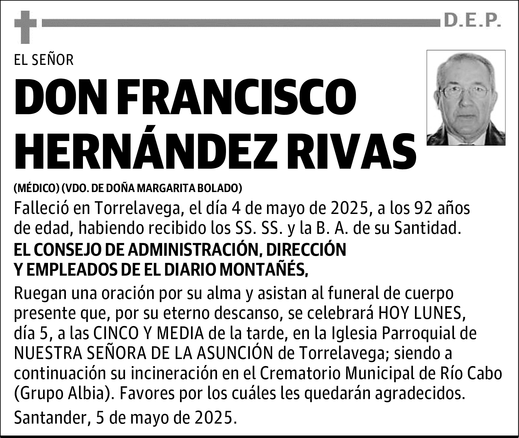 DON FRANCISCO HERNÁNDEZ RIVAS