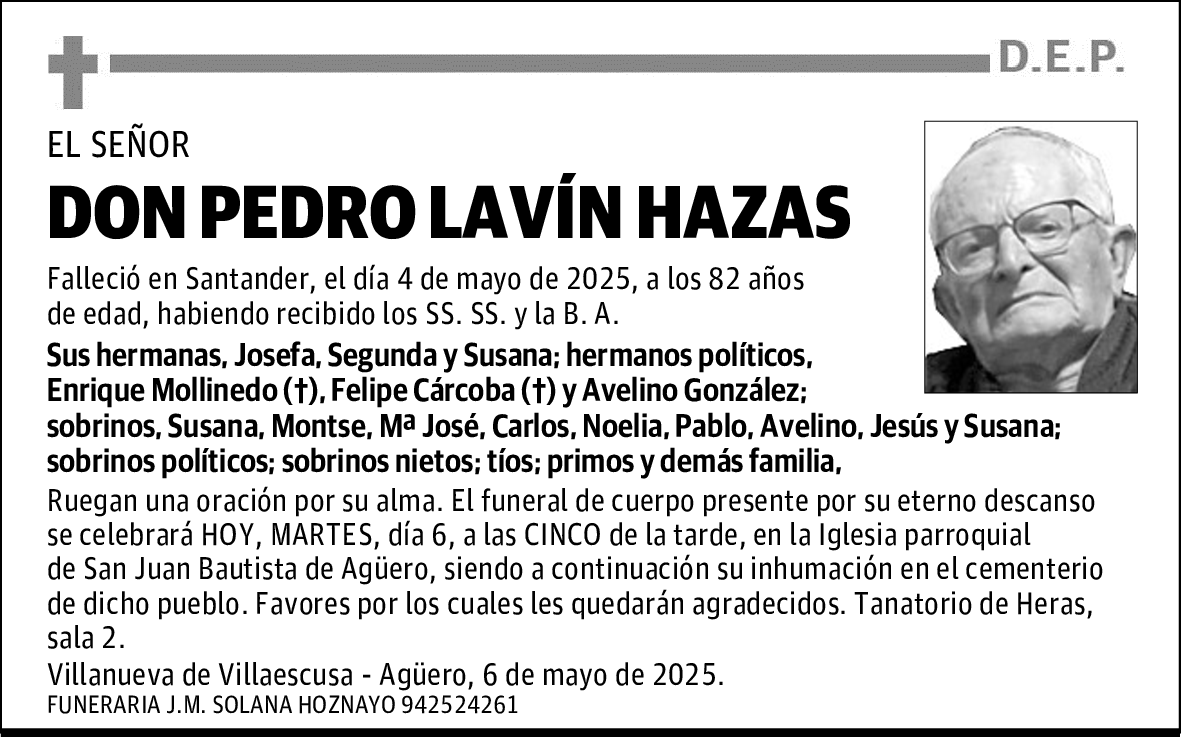 DON PEDRO LAVÍN HAZAS
