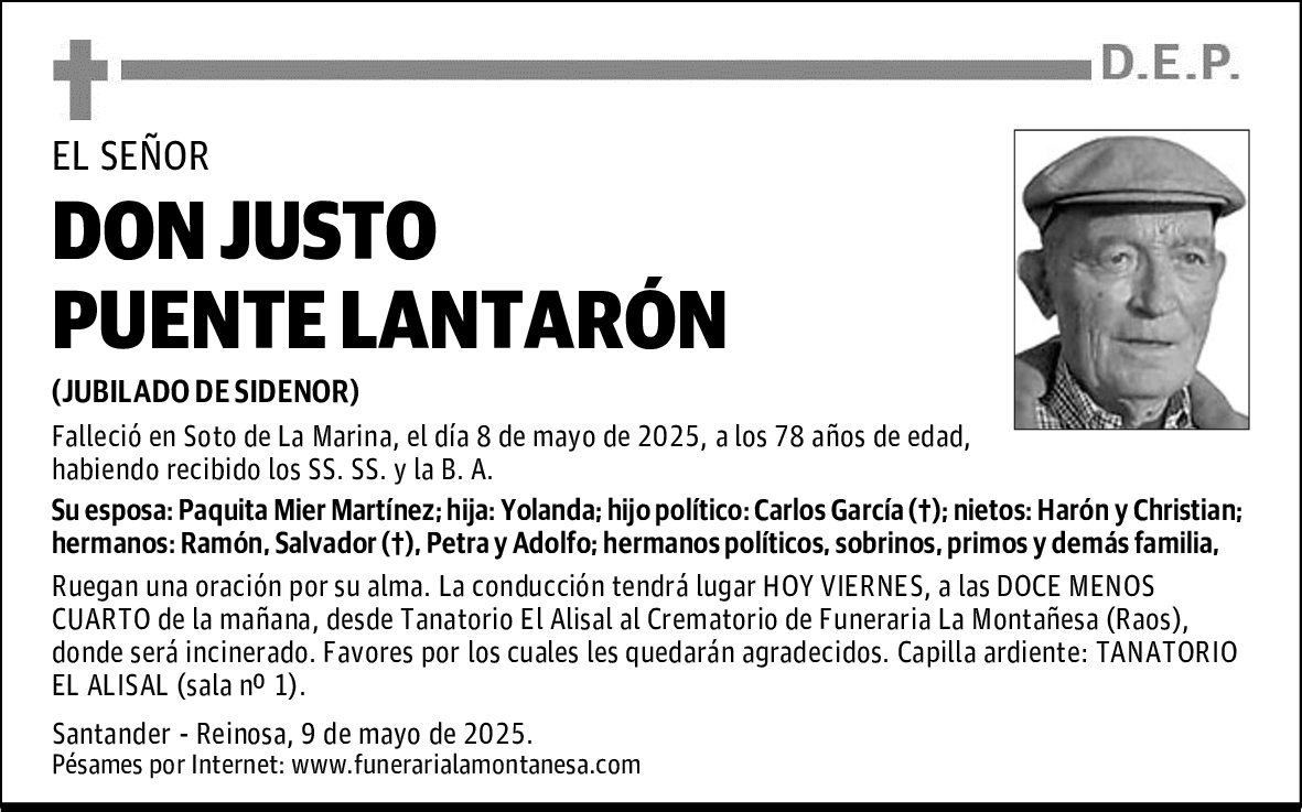DON JUSTO PUENTE LANTARÓN