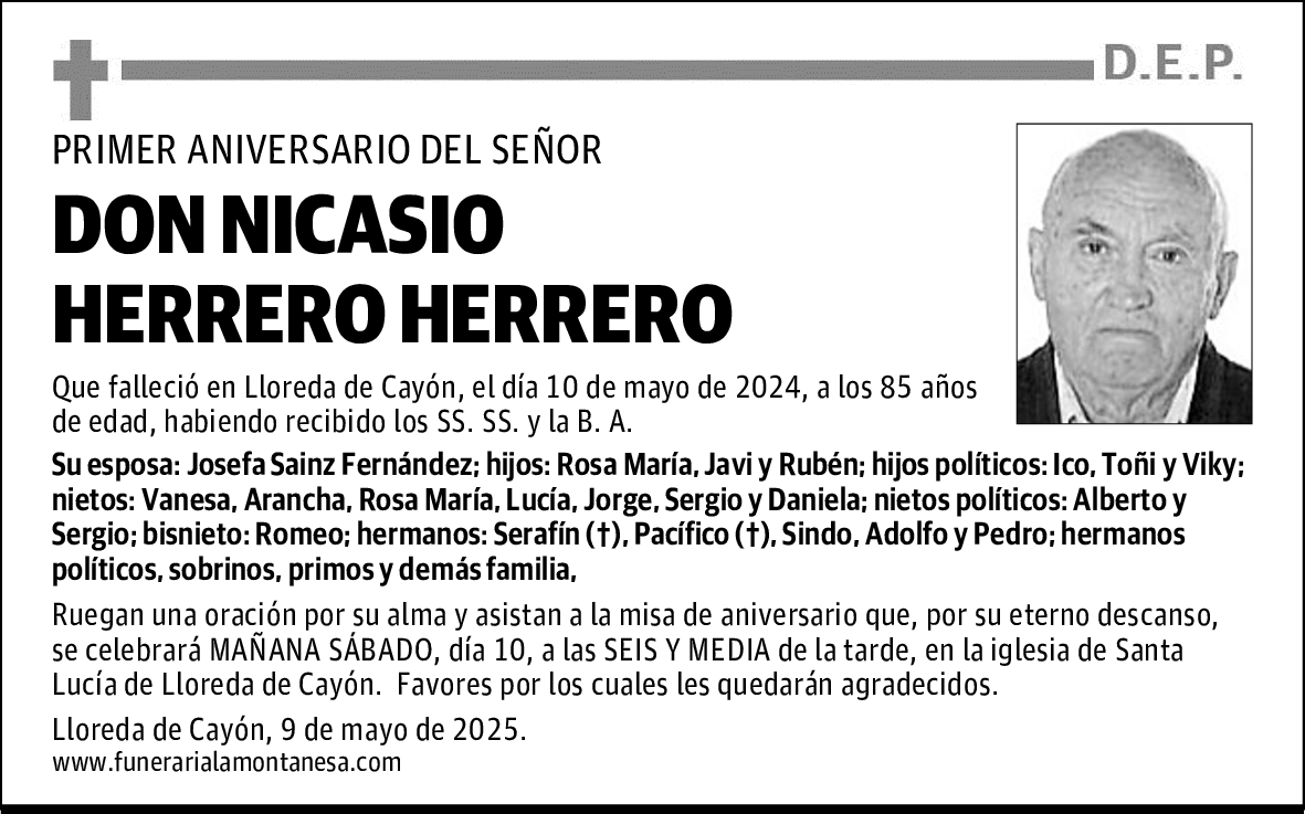DON NICASIO HERRERO HERRERO