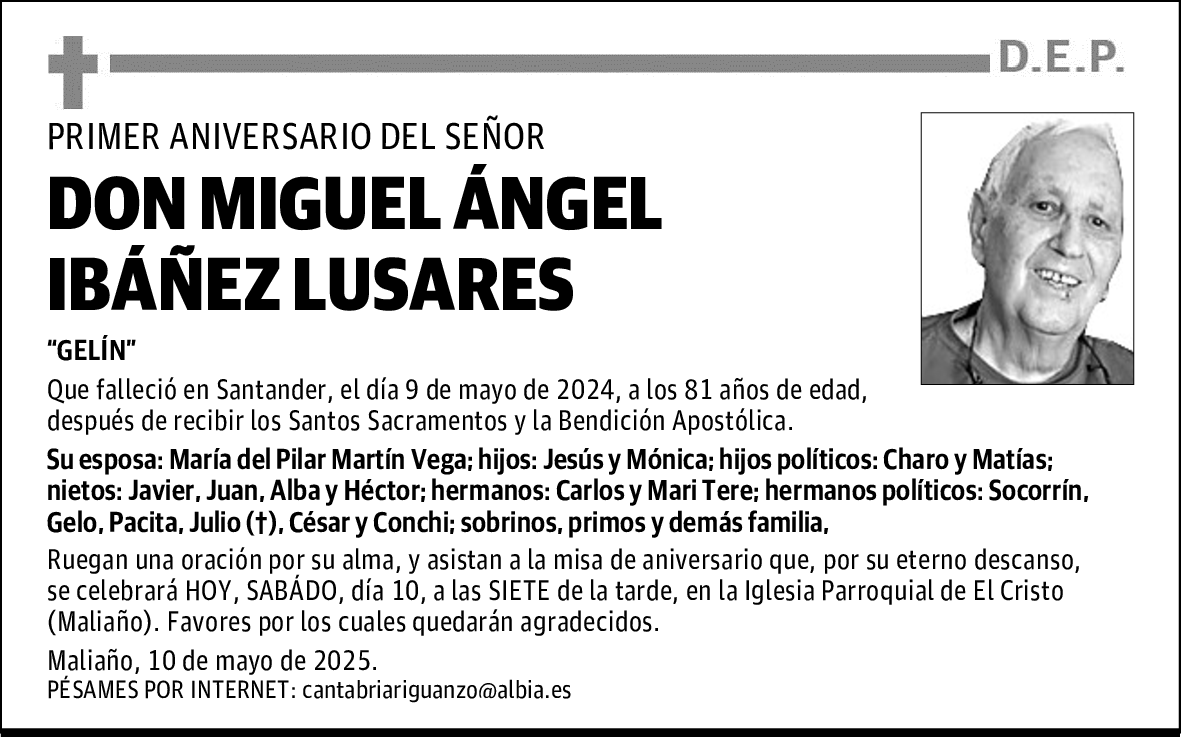 DON MIGUEL ÁNGEL IBÁÑEZ LUSARES