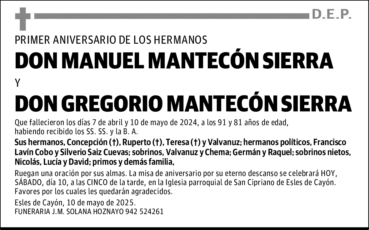DON MANUEL MANTECÓN SIERRA