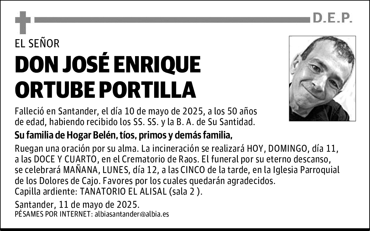DON JOSÉ ENRIQUE ORTUBE PORTILLA