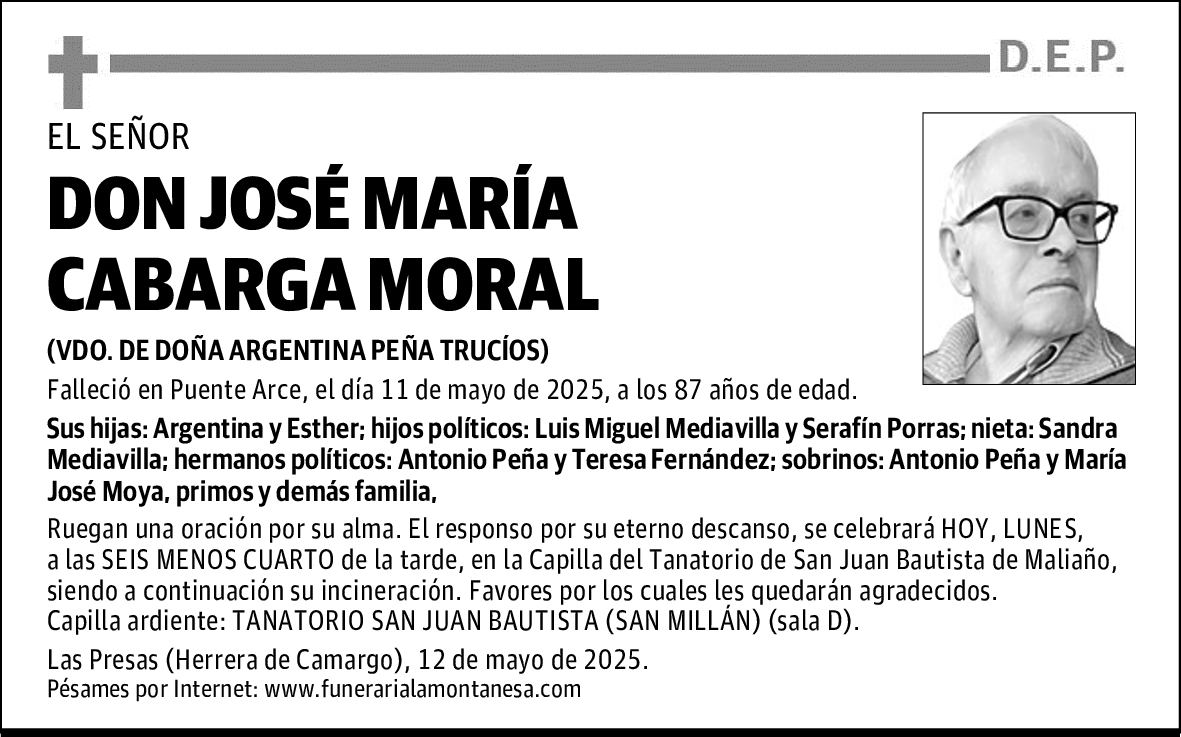 DON JOSÉ MARÍA CABARGA MORAL