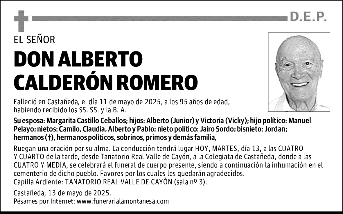 DON ALBERTO CALDERÓN ROMERO