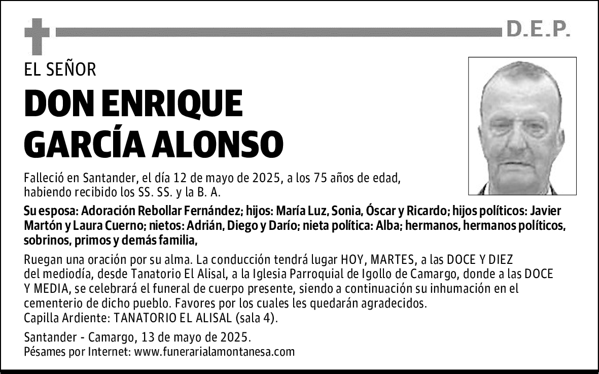 DON ENRIQUE GARCÍA ALONSO
