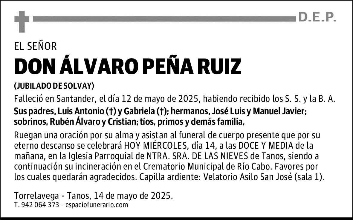 DON ÁLVARO PEÑA RUIZ