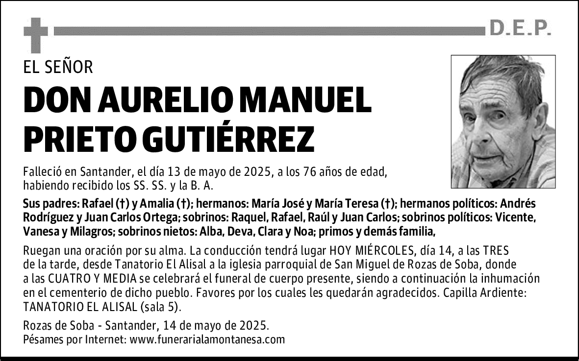 DON AURELIO MANUEL PRIETO GUTIÉRREZ