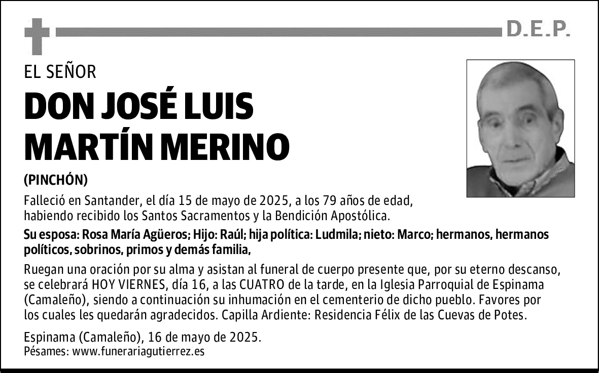 DON JOSÉ LUIS MARTÍN MERINO
