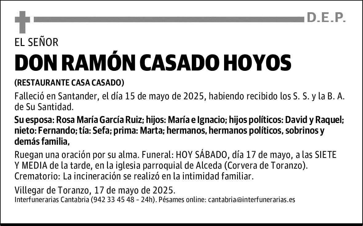 DON RAMÓN CASADO HOYOS