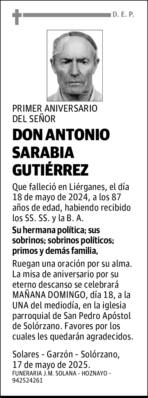 DON ANTONIO SARABIA GUTIÉRREZ