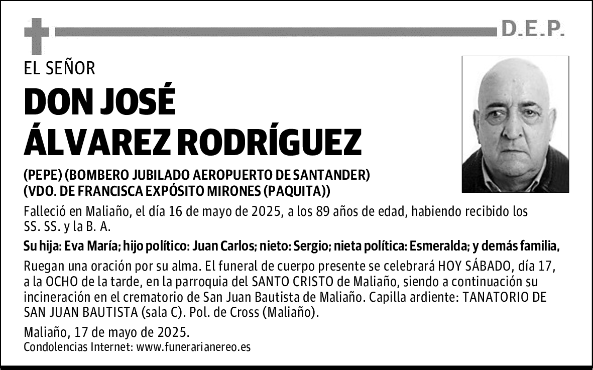 DON JOSÉ ÁLVAREZ RODRÍGUEZ