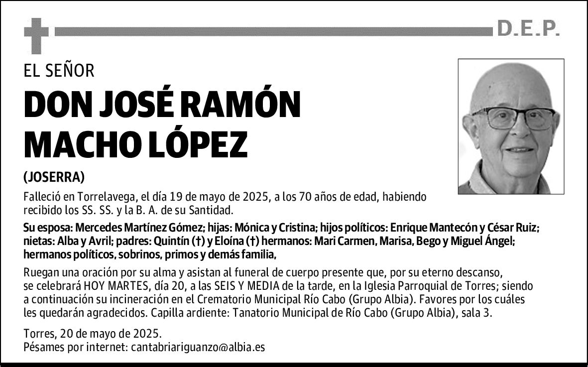 DON JOSÉ RAMÓN MACHO LÓPEZ
