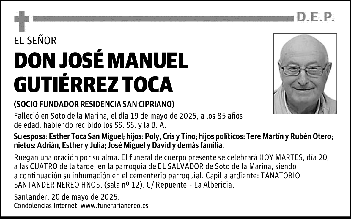 DON JOSÉ MANUEL GUTIÉRREZ TOCA