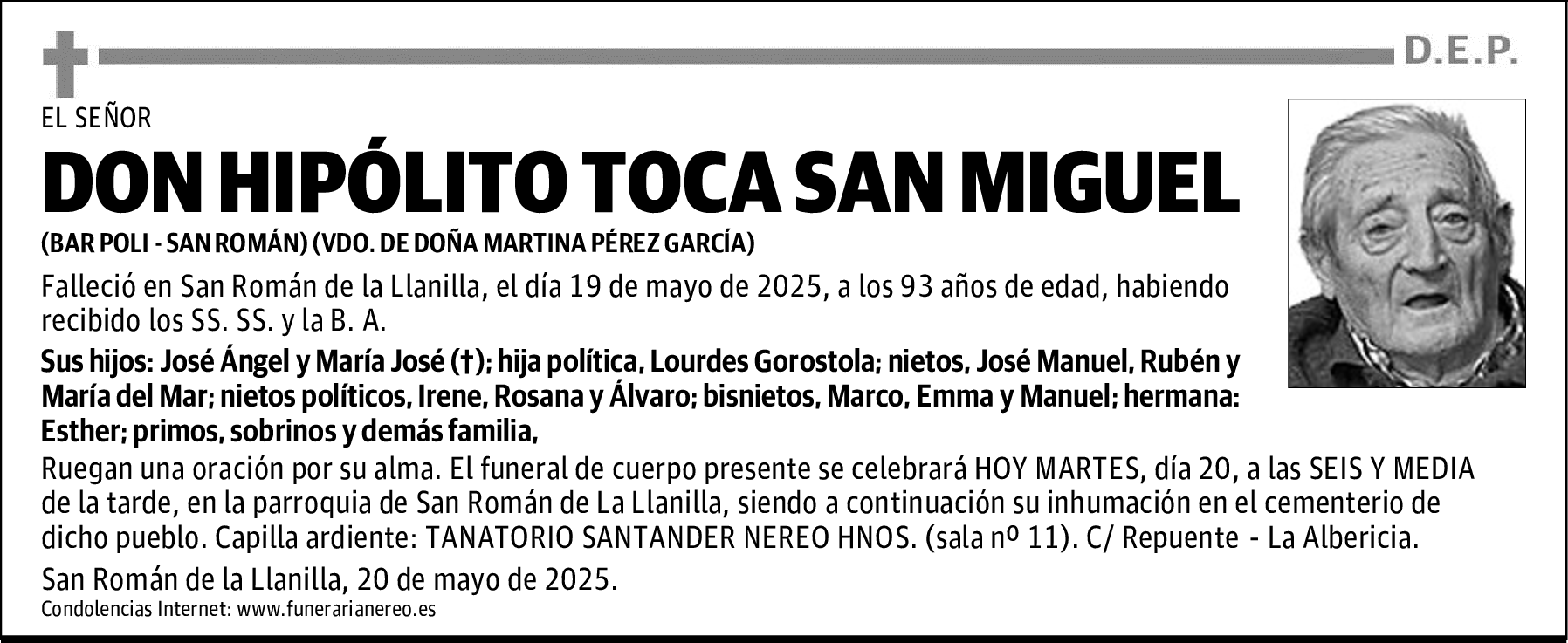 DON HIPÓLITO TOCA SAN MIGUEL