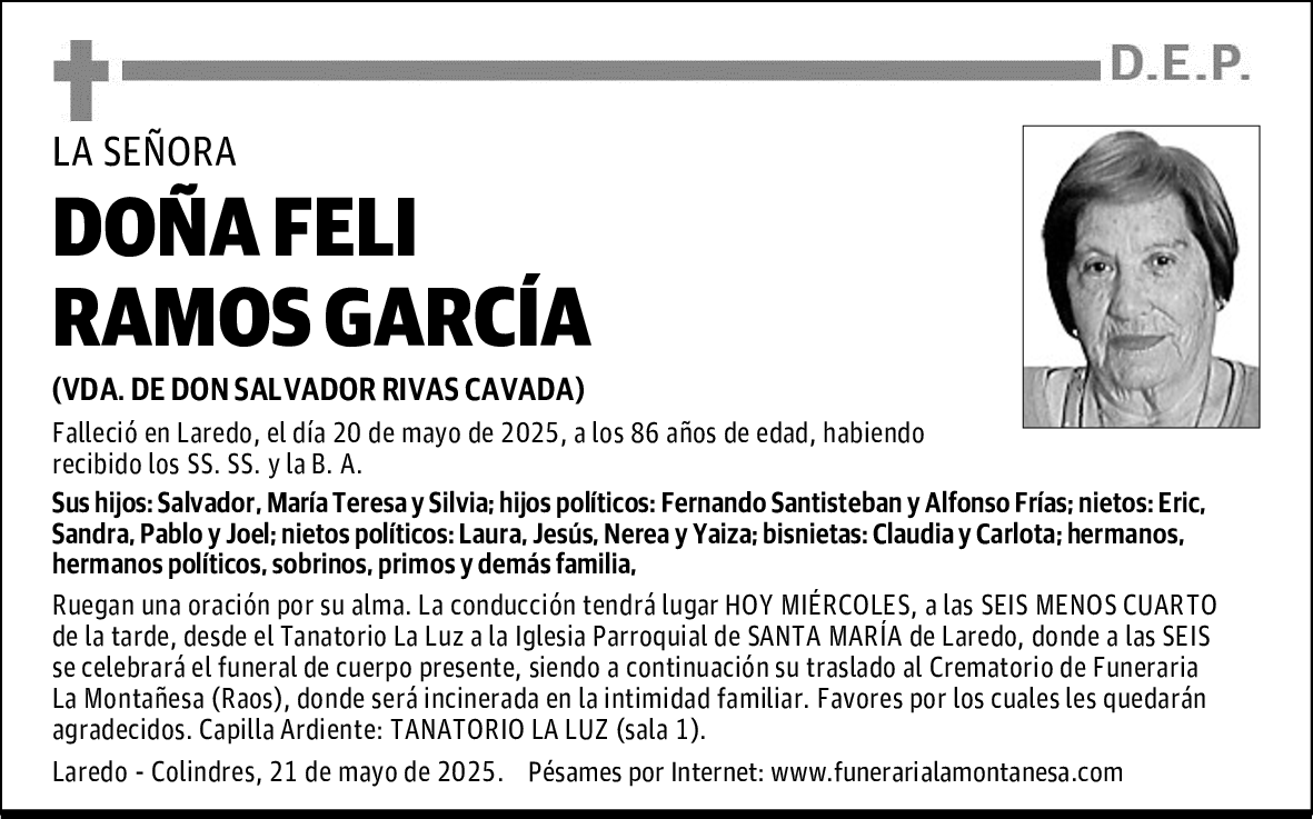 DOÑA FELI RAMOS GARCÍA